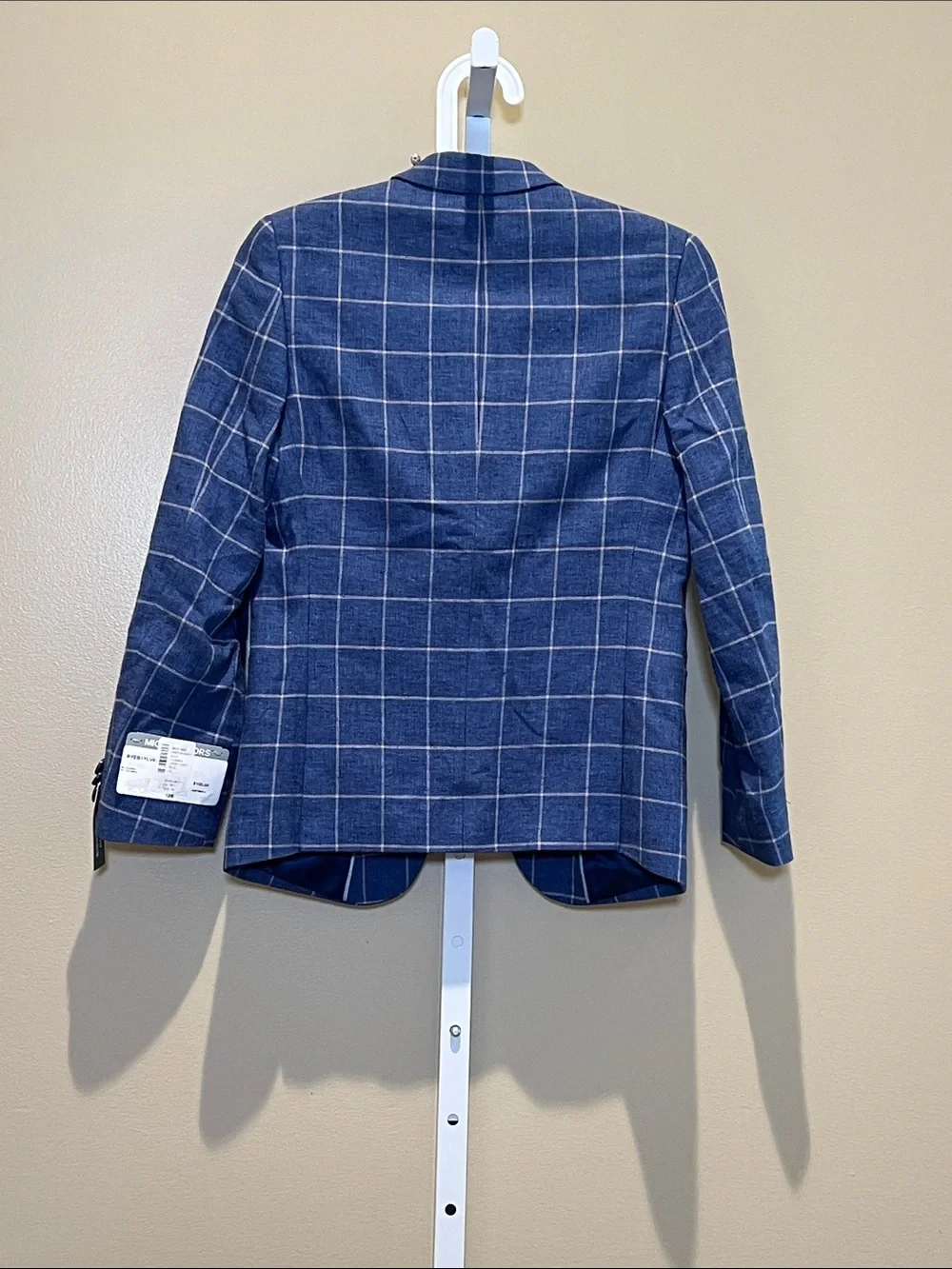 Michael Kors Navy Windowpane Sport Coat Blazer
